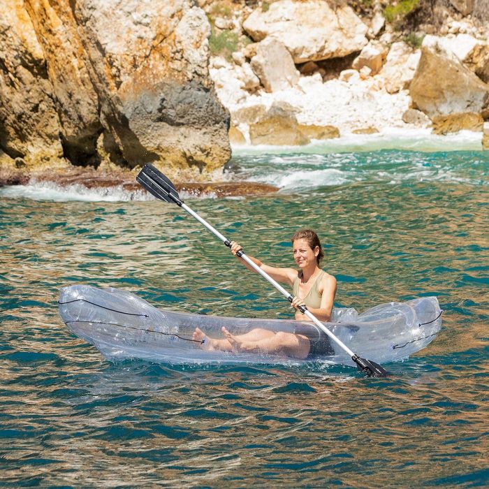 Kayak Hinchable Transparente con Accesorios Paros InnovaGoods 312 cm 2 plazas 8 Kayak Hinchable Transparente con Accesorios Paros InnovaGoods 312 cm 2 plazas 8