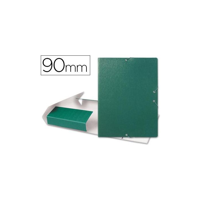 Carpeta Proyectos Liderpapel Folio Lomo 90 mm Carton Gofrado Verde