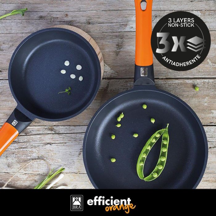 Sartén BRA Aluminio Forjado Ø 20 cm Negro Naranja 6