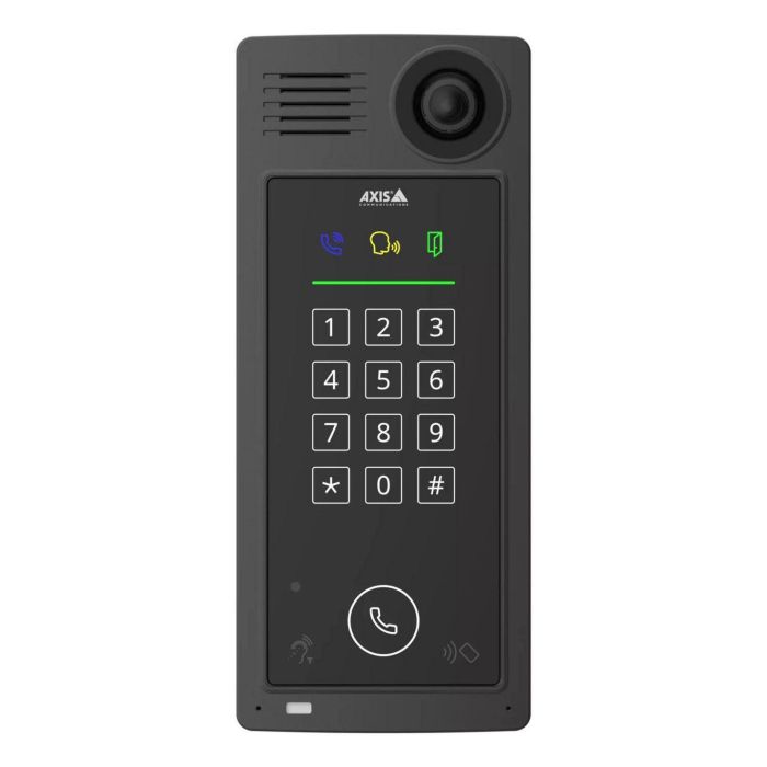 Axis A8207-VE MKII Panel exterior videoportero IP cámara 6MP, lente 1.56mm, IP66, teclado, lector RFID, audio bidireccional 1 Axis A8207-VE MKII Panel exterior videoportero IP cámara 6MP, lente 1.56mm, IP66, teclado, lector RFID, audio bidireccional 1