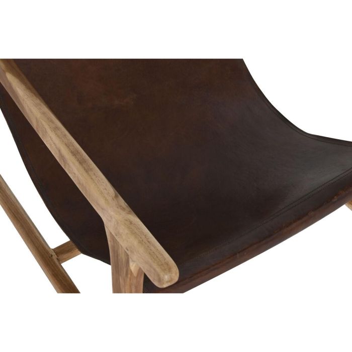 Butaca Home ESPRIT Natural Marrón oscuro Teca 68 x 86 x 86 cm 3