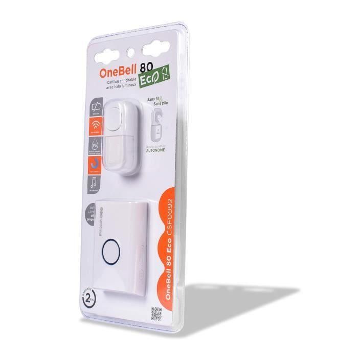 Timbre inalámbrico enchufable sin batería - OneBell 80 Eco - SCS SENTINEL 2 Timbre inalámbrico enchufable sin batería - OneBell 80 Eco - SCS SENTINEL 2