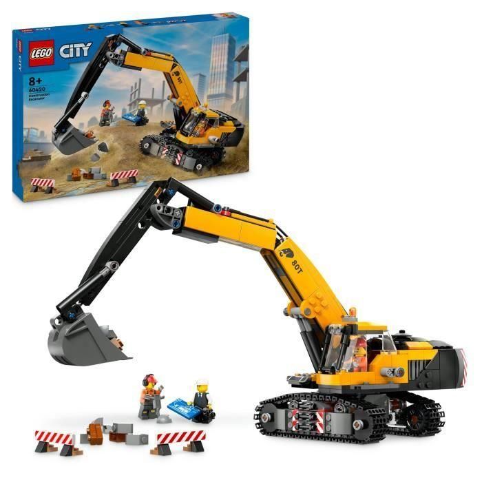LEGO City 60420 La excavadora de construcción amarilla, juguete para niños a partir de 8 años LEGO City 60420 La excavadora de construcción amarilla, juguete para niños a partir de 8 años