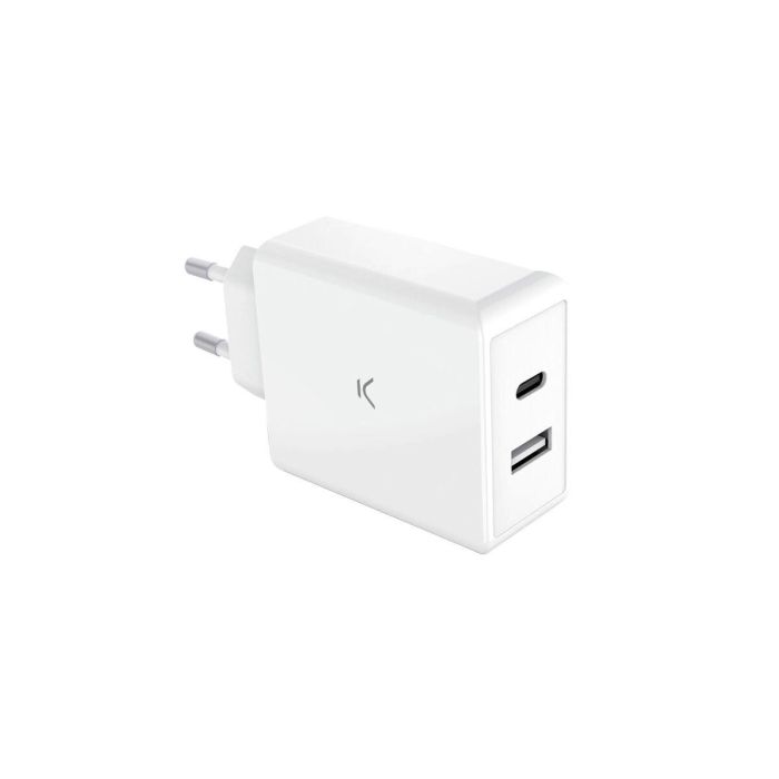 Cargador de Pared KSIX Blanco 45 W 3 Cargador de Pared KSIX Blanco 45 W 3