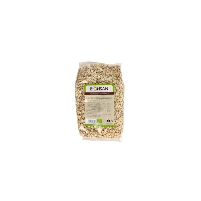 BIONSAN Copos de Avena Gruesos Ecológicos 500g - Ideales con leche, yogur o fruta fresca para desayuno
