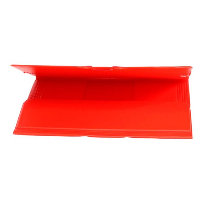 Carpeta Liderpapel Gomas Plastico Folio Solapas Color Rojo 5