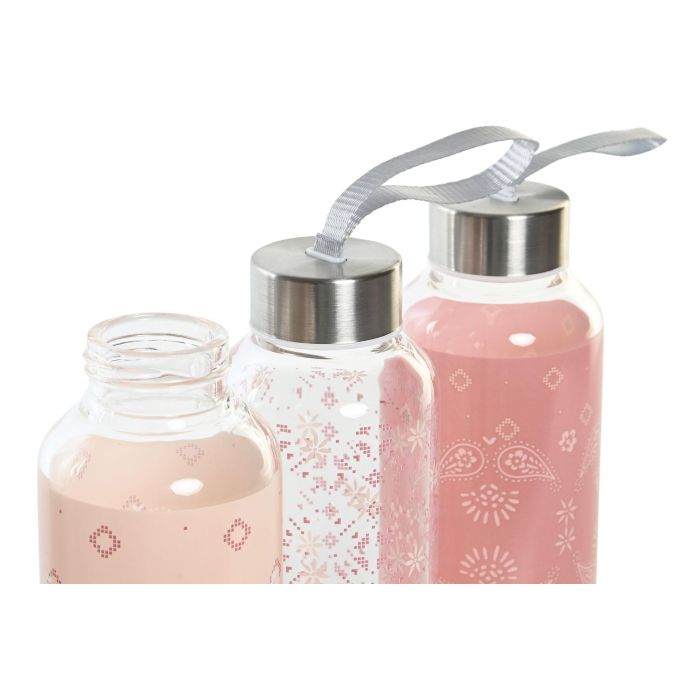 Botella Scandi DKD Home Decor Rosa Blanco 6.5 x 23 x 6.5 cm (6 Unidades) 2 Botella Scandi DKD Home Decor Rosa Blanco 6.5 x 23 x 6.5 cm (6 Unidades) 2
