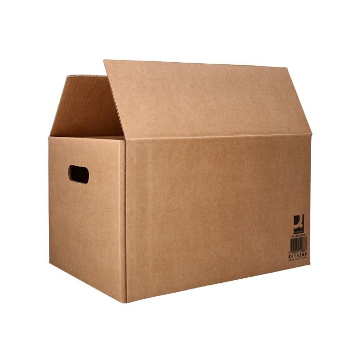 Caja Para Embalar Q-Connect Americana Ultrarresistente Conasas Carton Canal Doble 7 mm Color Kraft 430x300x250 mm 15 unidades 4