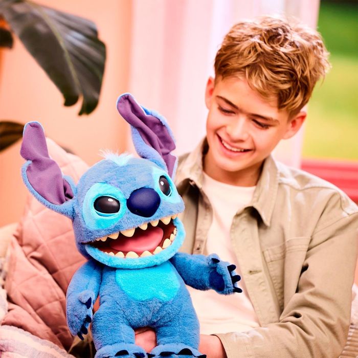 Disney Peluche Stitch FX de 30 cm, Adorable Peluche Interactivo con Sonidos y Reacciones, Edad Recomendada +3 Años 5