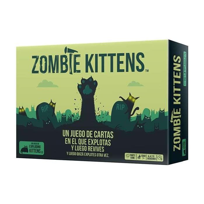 Exploding Kittens Zombie Kittens | Juego de Cartas, Edición Independiente y Compatible | Español, 2-5 Jugadores, +7 años, 15 min 5 Exploding Kittens Zombie Kittens | Juego de Cartas, Edición Independiente y Compatible | Español, 2-5 Jugadores, +7 años, 15 min 5