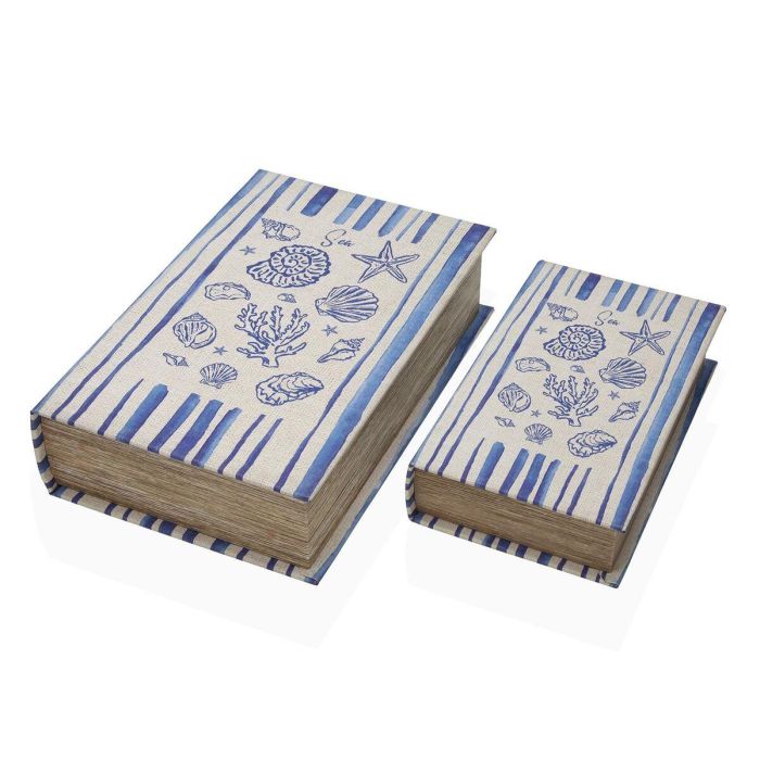 Caja Decorativa Versa Lienzo Madera MDF Libro 1 Caja Decorativa Versa Lienzo Madera MDF Libro 1