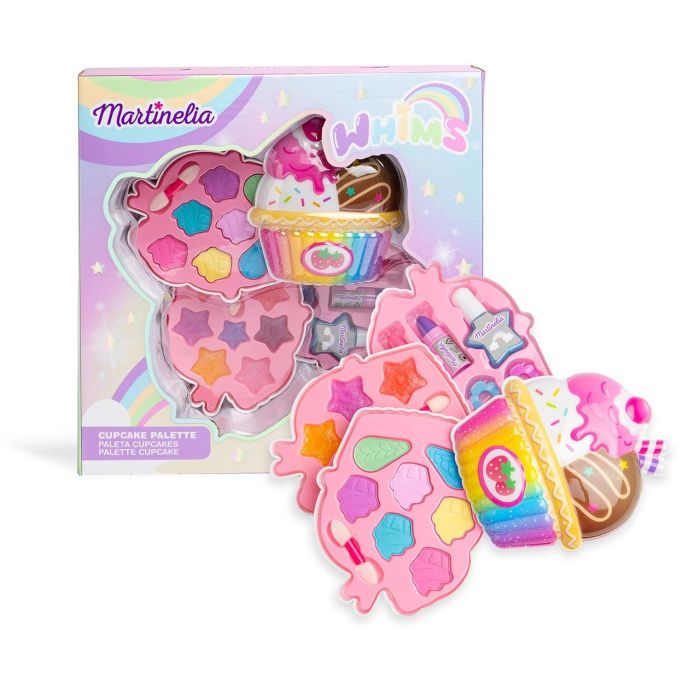 Martinelia 85434 Paleta de Maquillaje Whims Cupcake Multicapa - 7 Sombras, 7 Brillos de Labios, Esmalte, Labiales y Pinceles