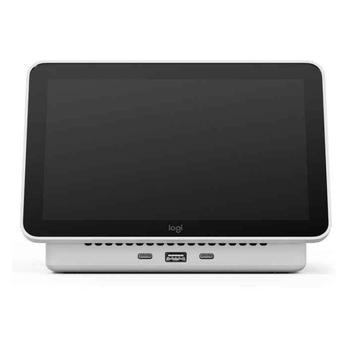 Logitech Logi Dock Flex Blanco, Estación Base Administrada con Bluetooth 5.0, Ethernet Gigabit, Wi-Fi 802.11ac y Pantalla de 8" 1280x800