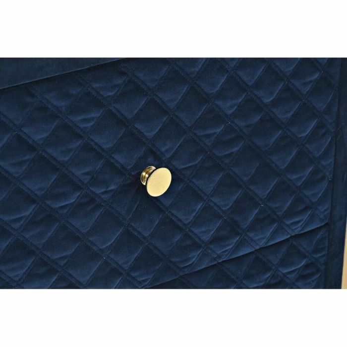 Mesita De Noche Glam DKD Home Decor Azul Dorado 35 x 74 x 60 cm 3