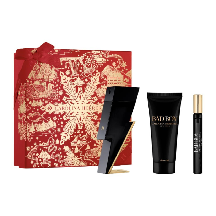 Carolina Herrera Bad Boy Edt Vapo 100 mL + Gel 100 mL + Mini Vapo 10 mL