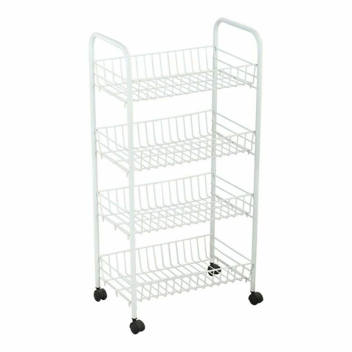 Verdulero de metal blanco, 4 pisos, 86 cm - Confortime (5 Unidades)