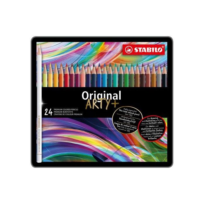 Stabilo Lápices De Colores Original Arty+ Estuche De Metal 24 Unidades