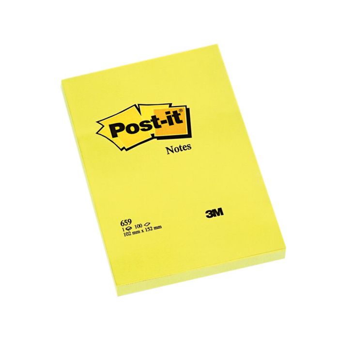 Bloc De Notas Adhesivas Quita Y Pon Post-It 102x152 mm Con 100 Hojas 659 6 unidades 1