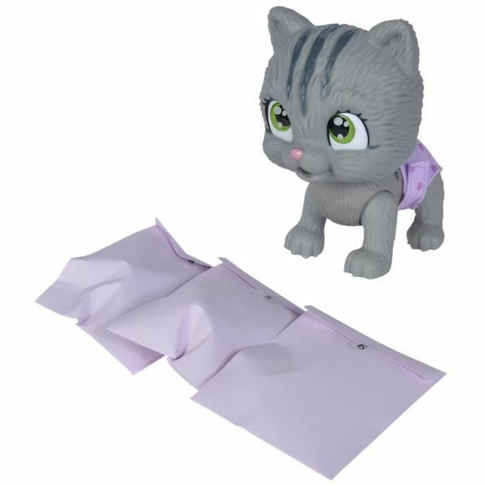 Smoby Pamper Petz Gato en Adopción Juguete Interactivo con Accesorios, Bebe y Orina, Certificado de Adopción, A Partir de 3 Años 2