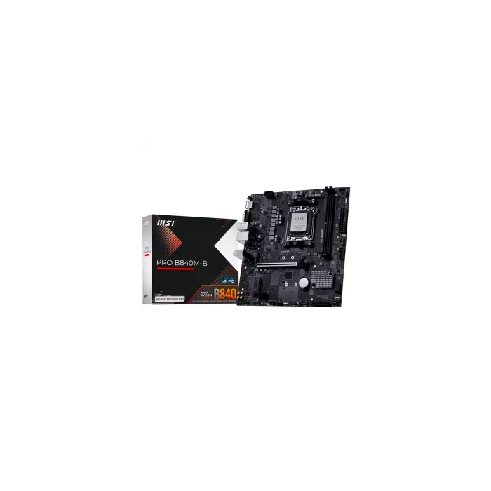 MSI Placa Base Pro B840M-B Socket AM5 AMD B840 DDR5 Micro-ATX para Ryzen 7000/8000/9000 con M.2 Gen4 y 2.5G LAN 3 MSI Placa Base Pro B840M-B Socket AM5 AMD B840 DDR5 Micro-ATX para Ryzen 7000/8000/9000 con M.2 Gen4 y 2.5G LAN 3
