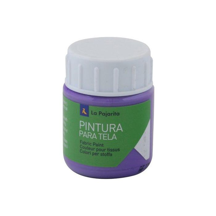 La Pajarita Pintura para Tela Termofijable Lila 25 ml - Ideal para Prenda Textil, Algodón, Sintéticos, Lavable, Secado Rápido