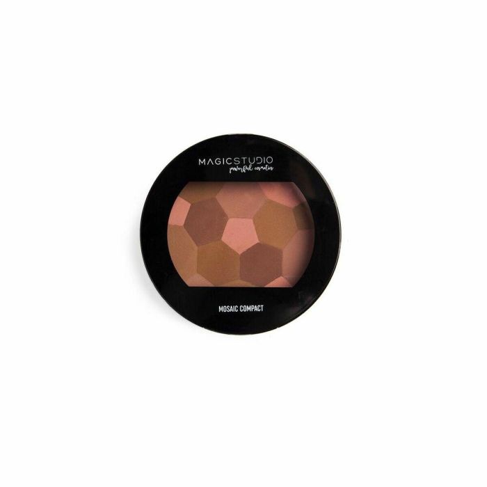 Idc Magic Studio Polvo Bronceador Multitono Mosaico para Rostro y Cuerpo, Realza Pómulos y Aporta Bronceado Natural Dorado