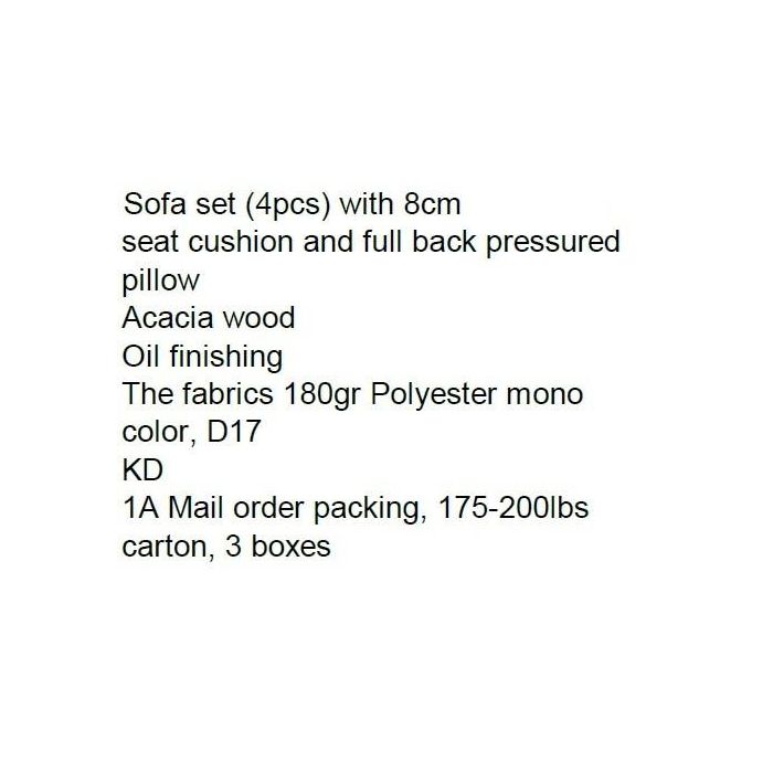 Sofa Terraza Y Jardin DKD Home Decor Marron Gris 72 x 75 x 120 cm Set de 4 2