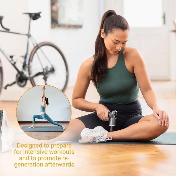 Medisana MG 560 Pistola de Masaje Frío y Calor, 10 Intensidades de Percusión, 3 Niveles, 4 Accesorios, Color Negro 2