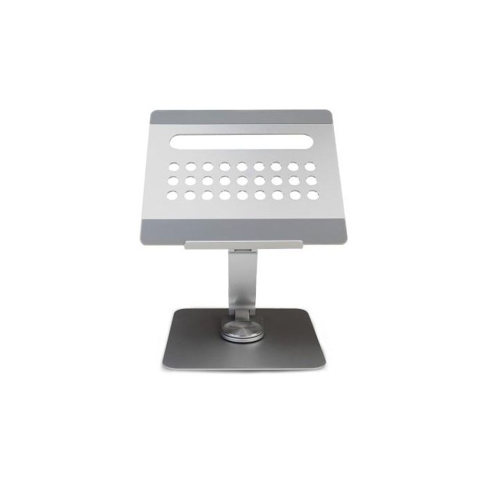 Ewent EW1269 Soporte Ergonómico para Portátil con Estación Docking USB-C 7 en 1 HDMI 4K 100W PD hasta 17" Aluminio Gris Plata