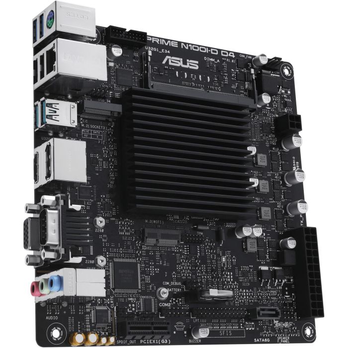 ASUS PRIME N100I-D D4 90MB1F70-M0EAYC - Placa Base Mini ITX con Intel N100 integrado, 16GB DDR4, SATA III y M.2 3