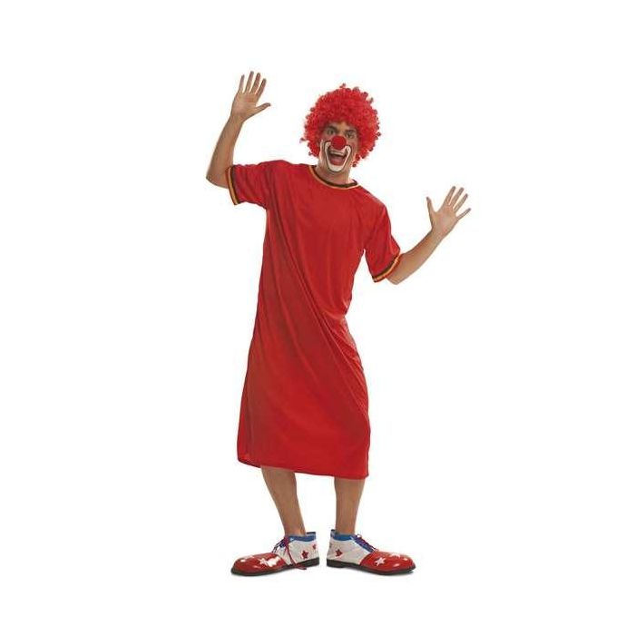 Disfraz payaso rojo camiseta larga talla XXL Disfraz payaso rojo camiseta larga talla XXL
