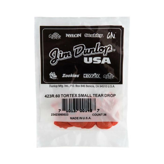 Pack 36 Púas Tortex® Small Teardrop - 0,60 Mm 4 Pack 36 Púas Tortex® Small Teardrop - 0,60 Mm 4