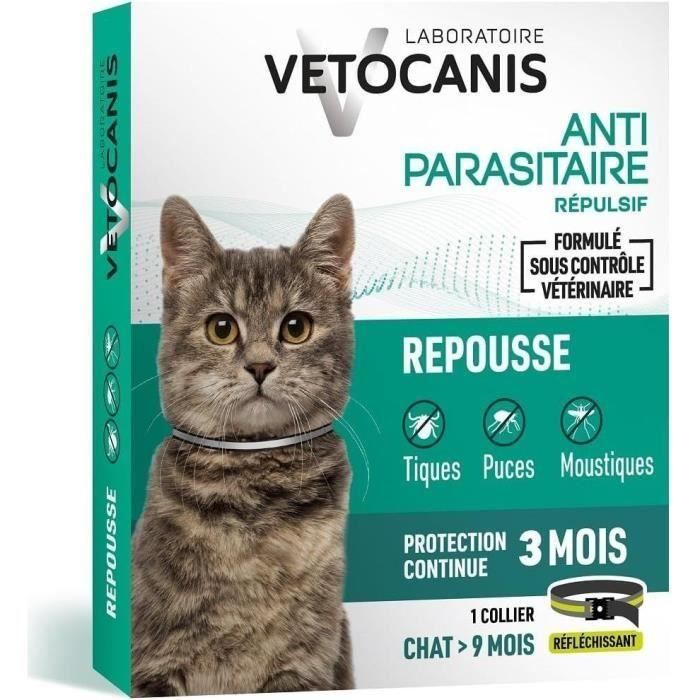 VETOCANIS Collar antiparasitario reflectante para gatos - 3 meses de protección VETOCANIS Collar antiparasitario reflectante para gatos - 3 meses de protección
