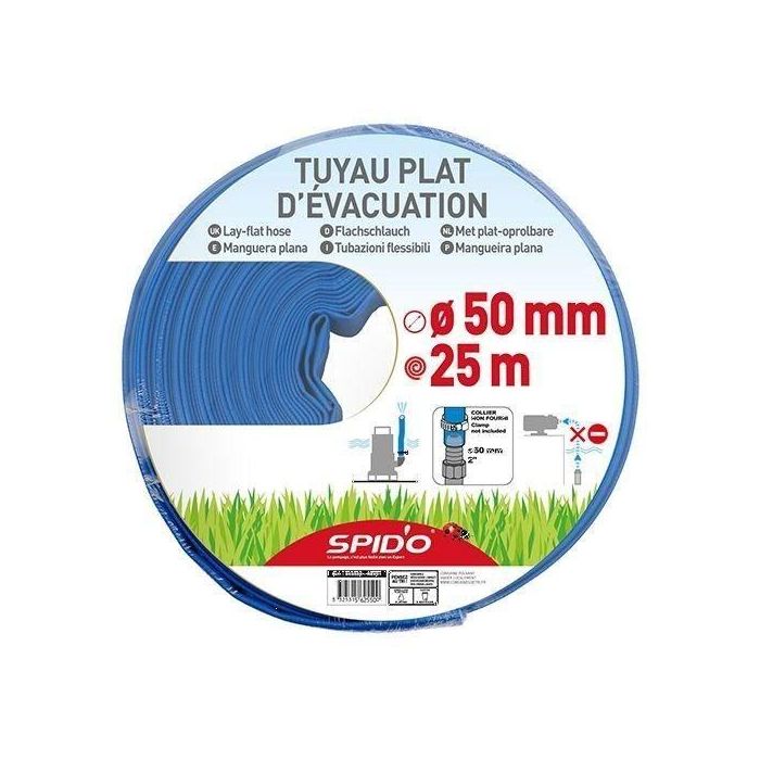Spido AAAQZ41584 Manguera de evacuación plana Ø 50 mm 25 m - 4 bares