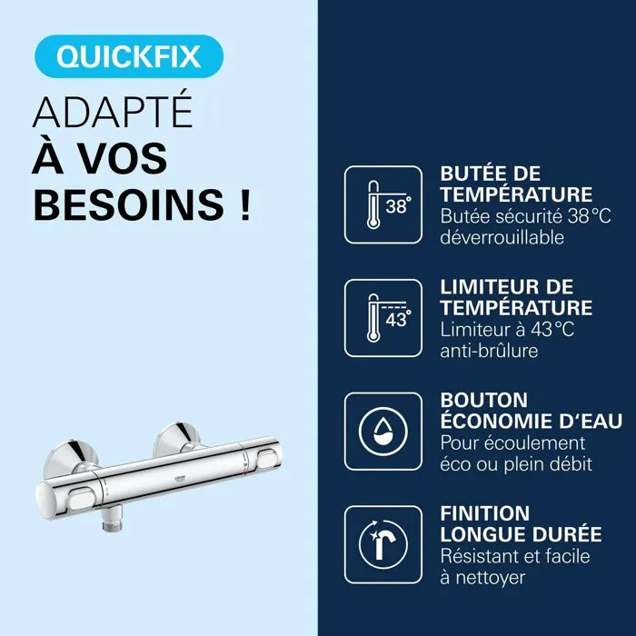 Grohe Mezclador Termostático de Ducha GROHE 1 Grohe Mezclador Termostático de Ducha GROHE 1