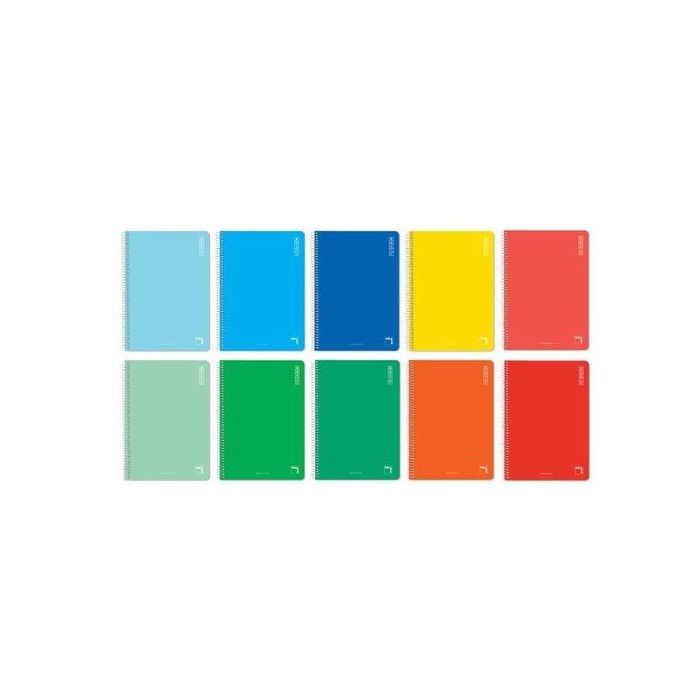 Pacsa Bloc Basic 80H 12º 60 gr 4x4 mm Tapas Cartón Pack 10 Ud Colores Surtidos