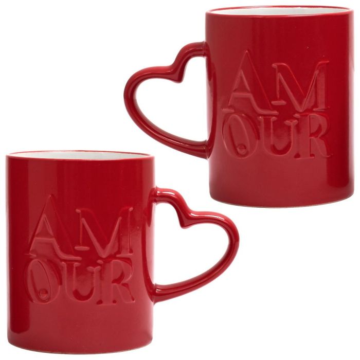 Juego De 2 Mugs Asa Corazón 300 Ml The Concept Factory