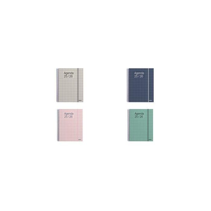 Agenda Escolar (2025-26) Additio Universal Espiral Tapa Pvc S/V 165X215 Con Goma