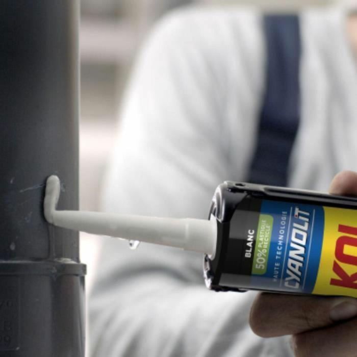 Cyanolit CYA3279580017525 Adhesivo Fijador y Sellador Blanco Cartucho 290 ml Multiusos Resistente Flexible 1