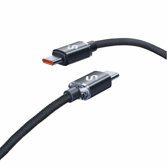 Cable USB-C a USB-C Subblim OPTIMUS Negro 2 m 2 Cable USB-C a USB-C Subblim OPTIMUS Negro 2 m 2
