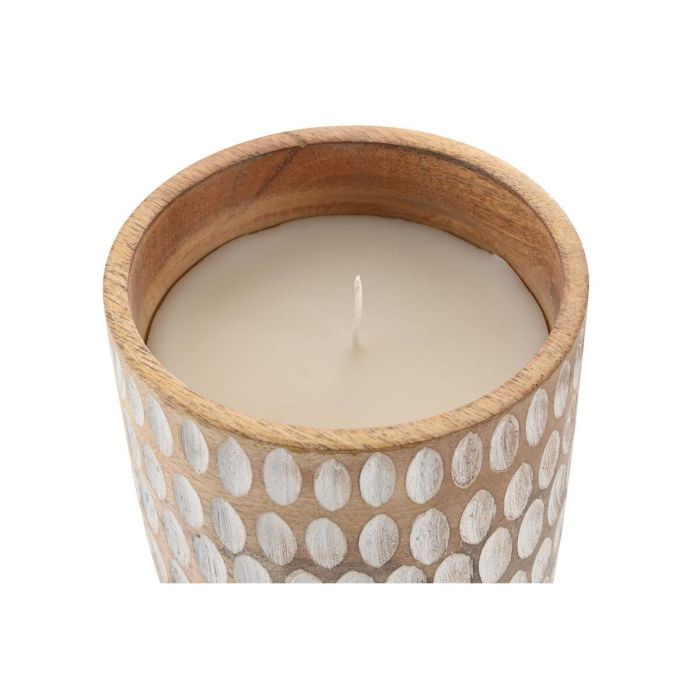 DKD Home Decor Vela Tropical de Cera de Soja y Mango Marrón Claro 770 gr 12x12x16 cm 2 DKD Home Decor Vela Tropical de Cera de Soja y Mango Marrón Claro 770 gr 12x12x16 cm 2