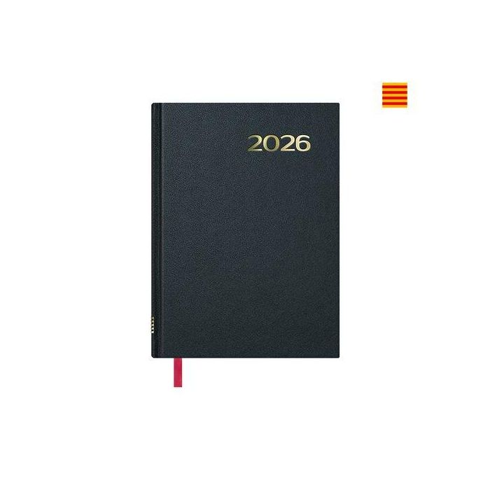 Dohe Síntex Dp Agenda Anual 2026 14x20 cm Catalán Negro - Interior Viernes Sábado Domingo en 1 Página