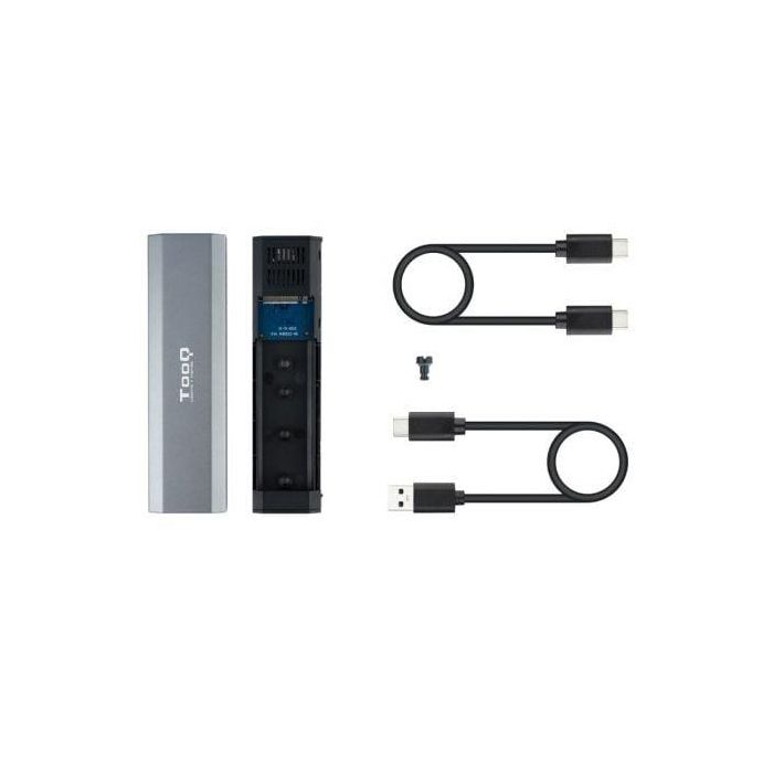 TooQ Shura Caja Externa SSD M.2 USB-C 3.1 Gen2 10Gbps NVMe PCIe / NGFF hasta 2TB Gris Aluminio Sin Tornillos 1 TooQ Shura Caja Externa SSD M.2 USB-C 3.1 Gen2 10Gbps NVMe PCIe / NGFF hasta 2TB Gris Aluminio Sin Tornillos 1