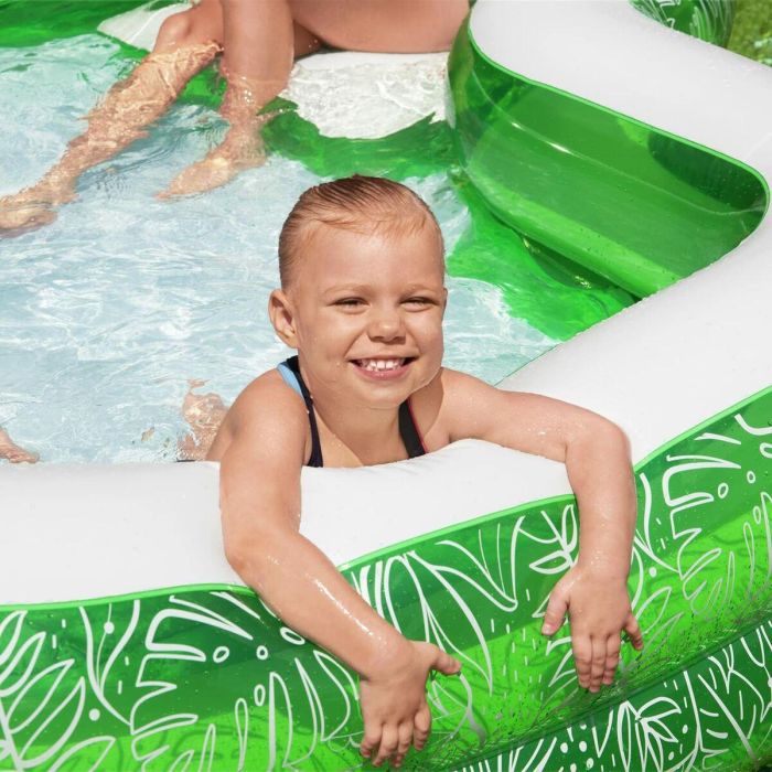 Bestway Piscina Hinchable 2 Camaras Tropical 231x231x51 cm +6 Años Jardin 54336 15