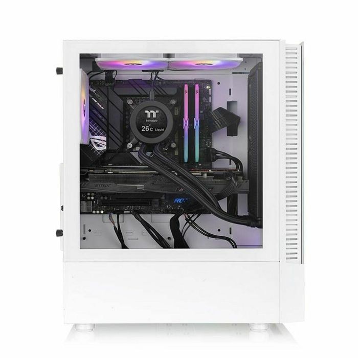 Caja de PC - THERMALTAKE - View 200 TG ARGB Snow (Blanco) - Torre media - Formato ATX 5