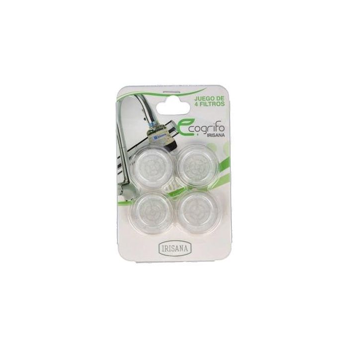 Irisana Ir35 Filtros de recambio para Ecogrifo, Ecoducha Beauty y Baby. Retiene sedimentos, óxido e impurezas (4 filtros)