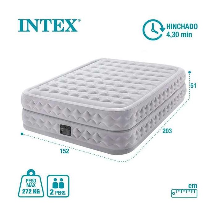 Cama Hinchable Intex Queen Supreme Air-Flow Fiber-Tech 152 x 50,1 x 203 cm 2