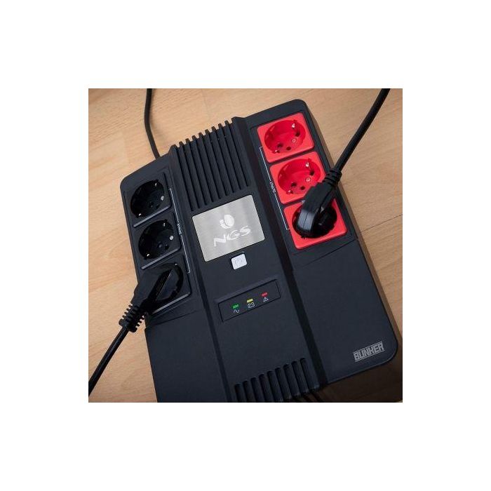 NGS Fortress Bunker SAI Offline 600VA-360W 6 Salidas Formato Bloque 4 NGS Fortress Bunker SAI Offline 600VA-360W 6 Salidas Formato Bloque 4