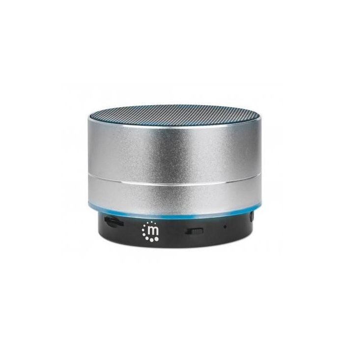 MANHATTAN Metallic LED-Bluetooth-Lautsprecher buntes Licht Bedienelemente USB-A-Port MicroSD-Kartenslot 3.5mm-Klinkenbuchse silber 0 MANHATTAN Metallic LED-Bluetooth-Lautsprecher buntes Licht Bedienelemente USB-A-Port MicroSD-Kartenslot 3.5mm-Klinkenbuchse silber 0