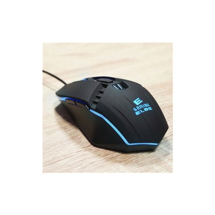Elbe PTR-103-G Pack Teclado y Ratón Gaming con Luces LED, Teclado Mecánico 104 Teclas, Ratón 3 DPI 1